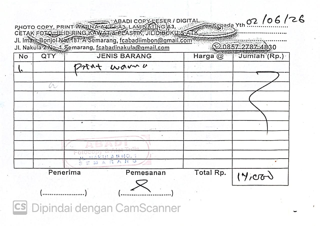 Nota Print Proposal